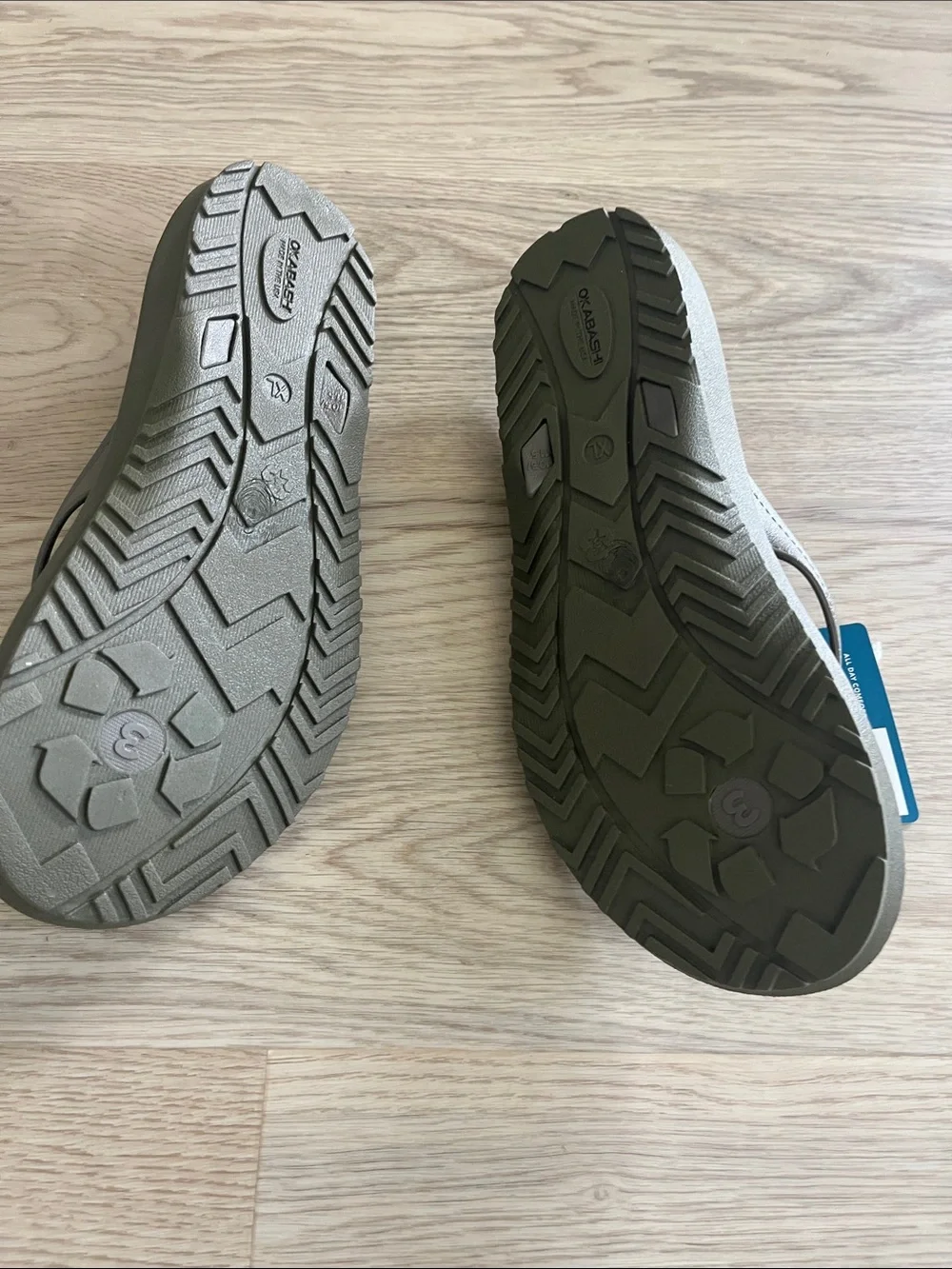 Okabashi Men's Olive Green Flip Flop Sandals